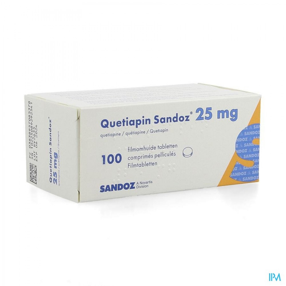 Quetiapin Sandoz 25mg Filmomh Tabl 100 X 25mg Apotheek Bouckaert