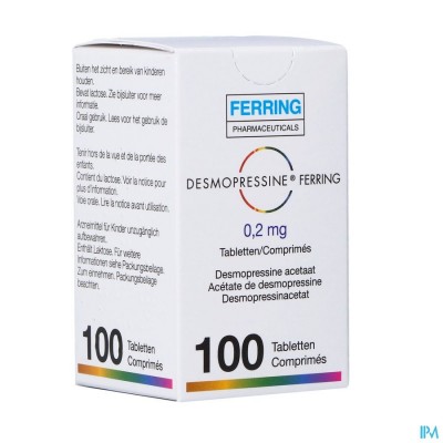 Desmopressine Ferring Tabl 100 X 0,2mg