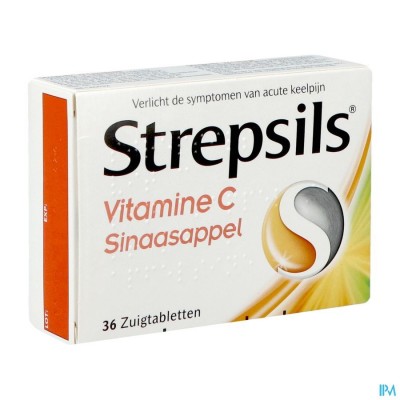 Strepsils Vitamine C Sinaasappel Past 36