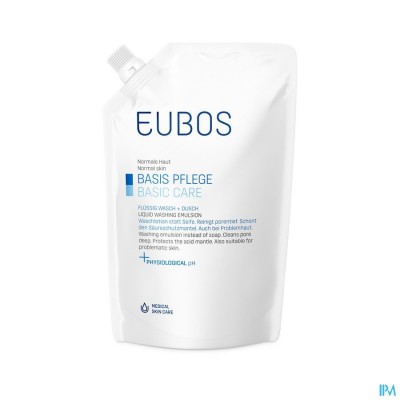 Eubos Zeep Vloeibaar Blauw N/parf Refill 400ml