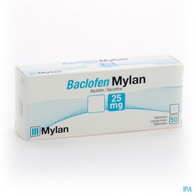 Baclofen Mylan Comp 50x25mg