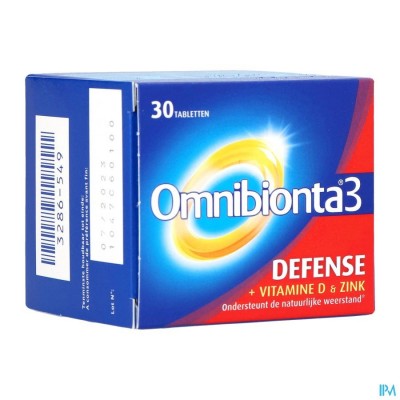 Omnibionta3 Defense Multivitamines Immuniteit (30 tabletten)