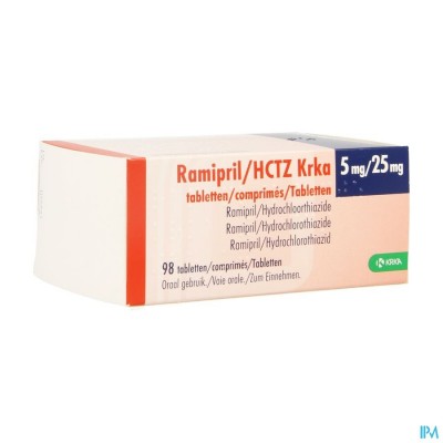 Ramipril Hctz Krka 5,0mg/25,0mg Comp 98