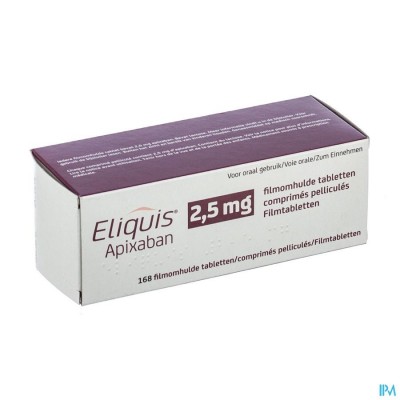 Eliquis 2,5mg Filmomh Tabl 168 X 2,5mg