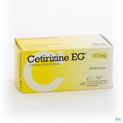 Cetirizine EG Tabl 100X10Mg