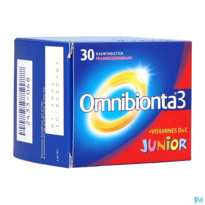 Omnibionta3 Junior Multivitamines voor Kinderen (30 tabletten)