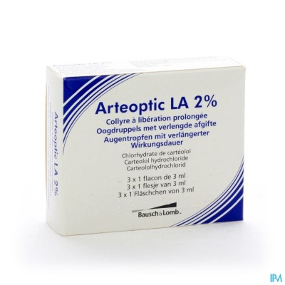 Arteoptic La 2% Collyre Fl 3x3ml 20mg/ml