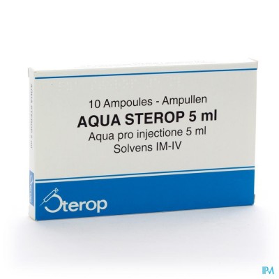 Aqua Sterop Pour Inj Solvens Amp 10 X 5ml