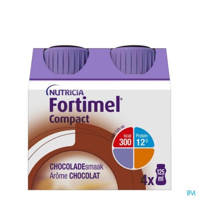 Fortimel Compact Chocolade Flesjes 4x125 ml