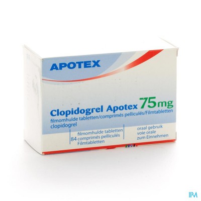 Clopidogrel Apotex 75mg Filmomh Tabl 84 X 75mg
