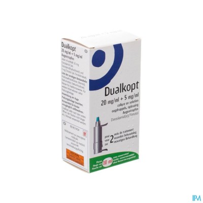 Dualkopt 20mg/ml + 5mg/ml Oogdruppels Opl 1x10ml