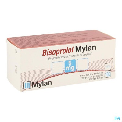 Bisoprolol Mylan 5,0mg Comp 100 X 5,0mg