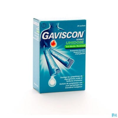 Gaviscon Advance Orale Susp. Munt Ud Zakje 20x10ml