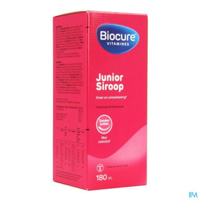 Biocure Junior Siroop Suikervrij 180ml