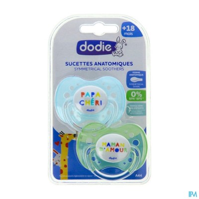 Dodie Fopspeen Anatomisch Silic. +18m Fan A44 2