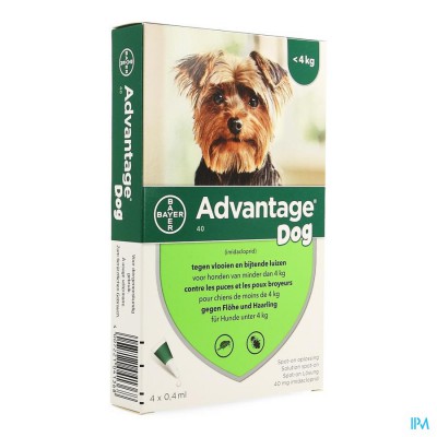 Advantage 40 Honden <4kg 4x0,4ml